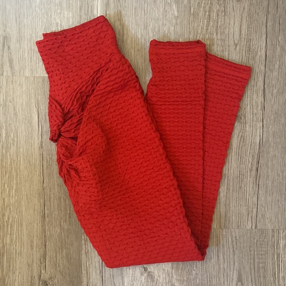 Ruched Butt Lift Leggings High Waist Yoga Pants Textured Scrunch Booty Workout - Picture 3 of 8